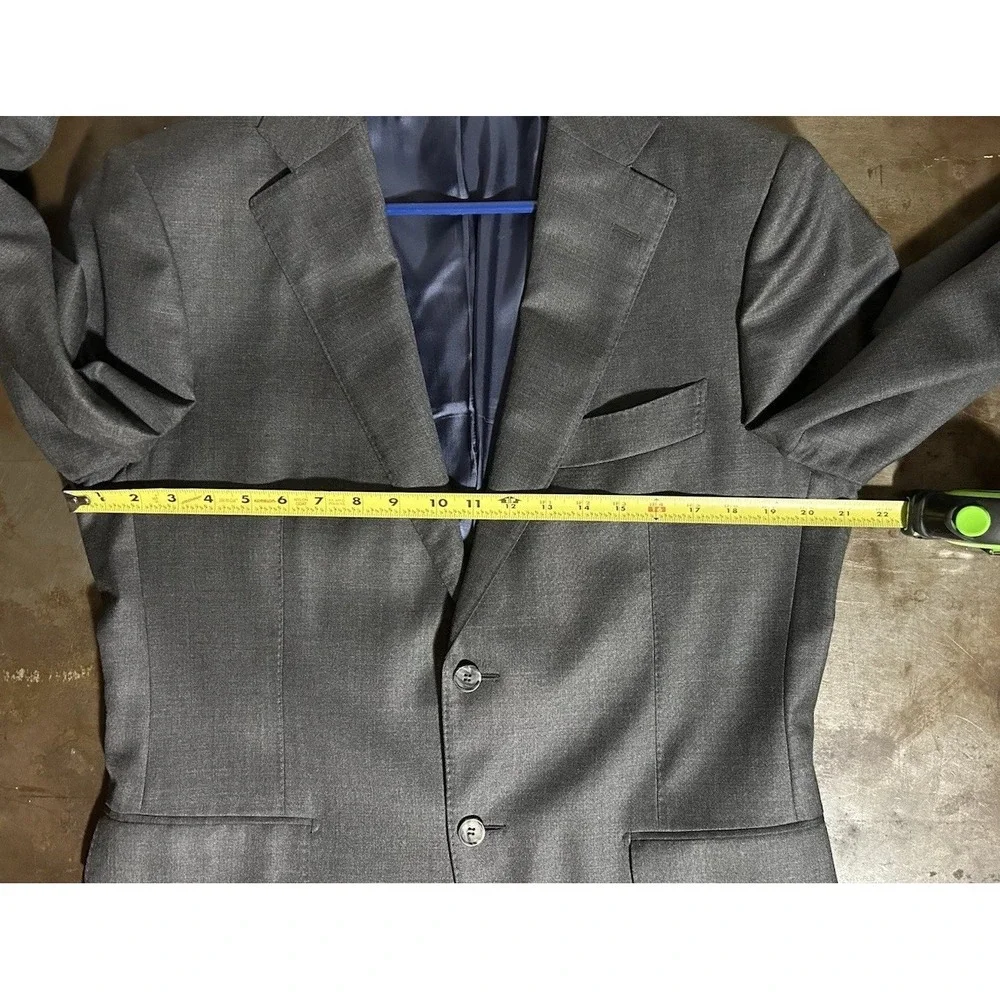 Suitsupply Lazio 2pc Suit Grey Wool Vitale Barberis Canonico 42R Slim 34x31